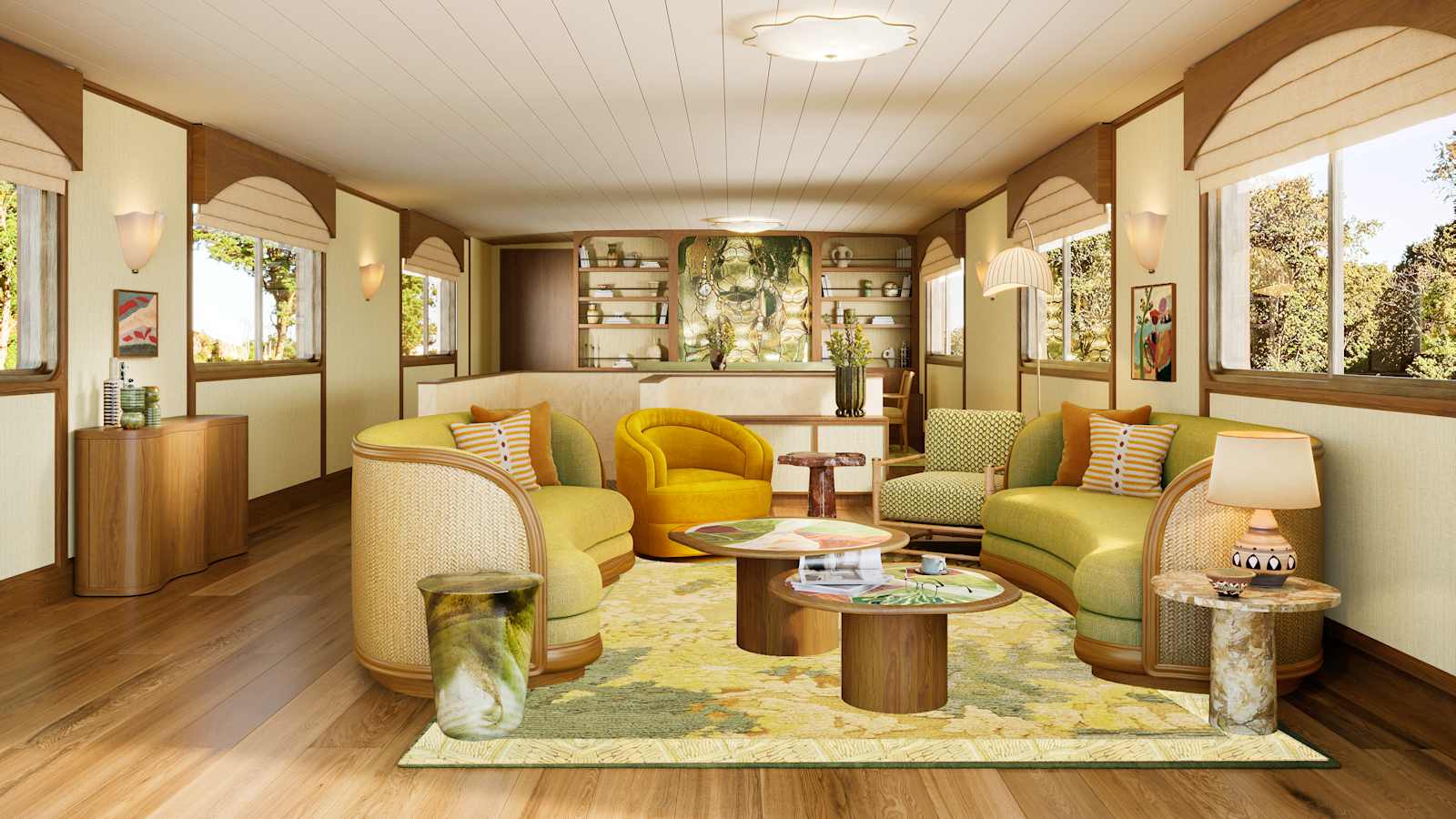 Guest Lounge an Bord der Marguerite