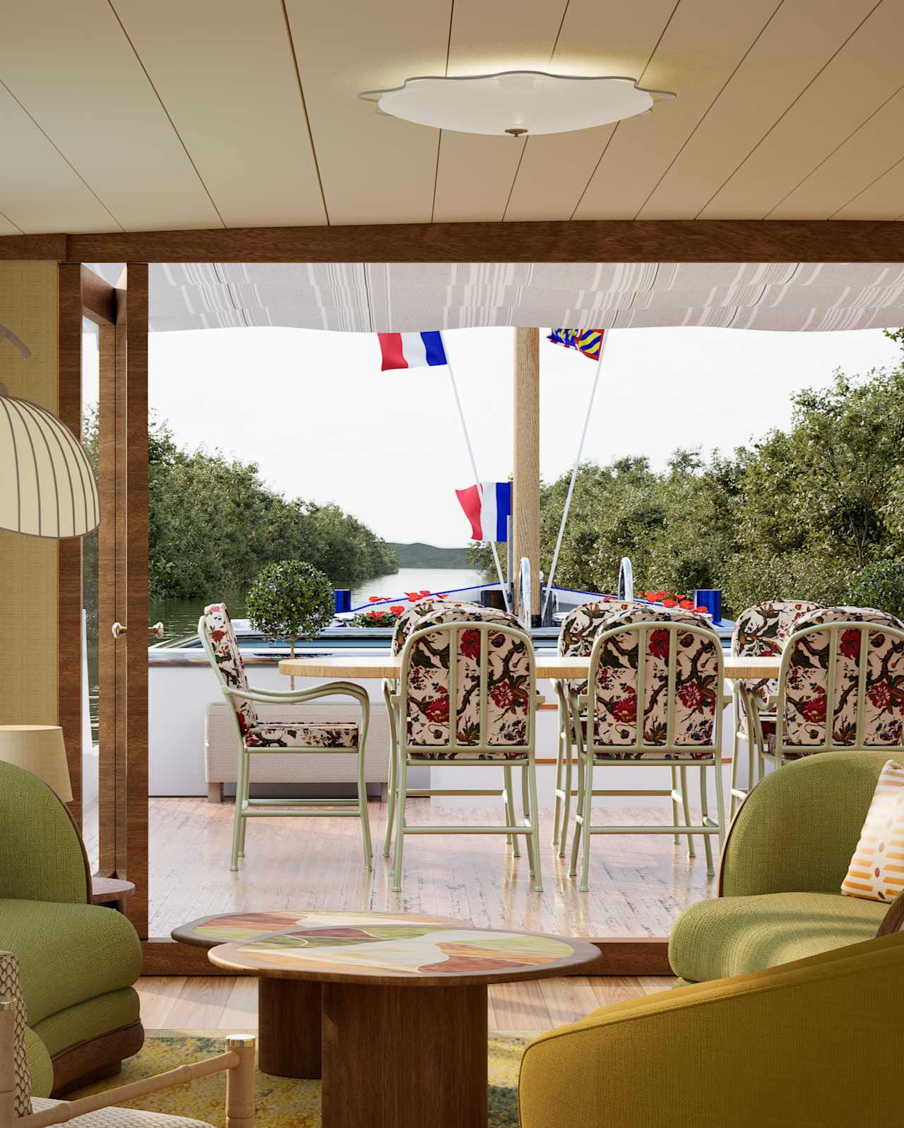 Lounge an Bord der Marguerite, Ansicht 2